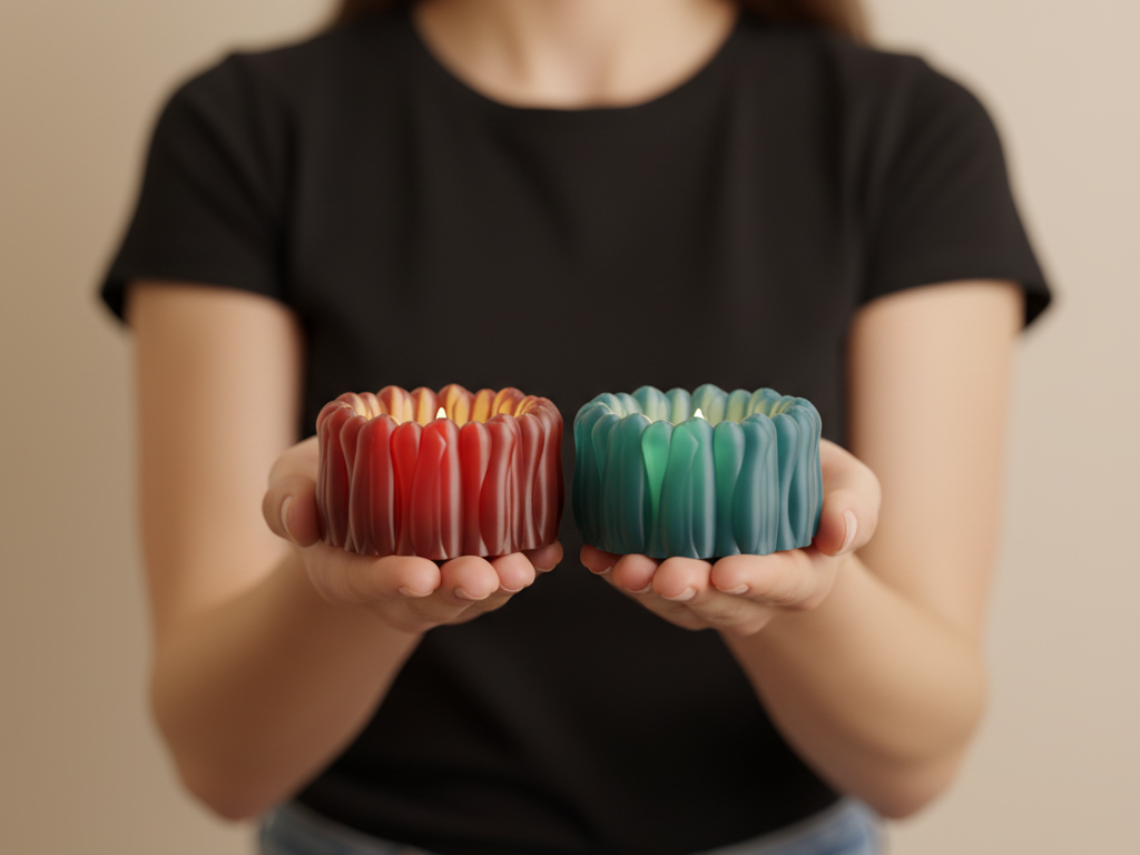 Organic LED Tealight Holder – 3D Printed Ambient Light Decor