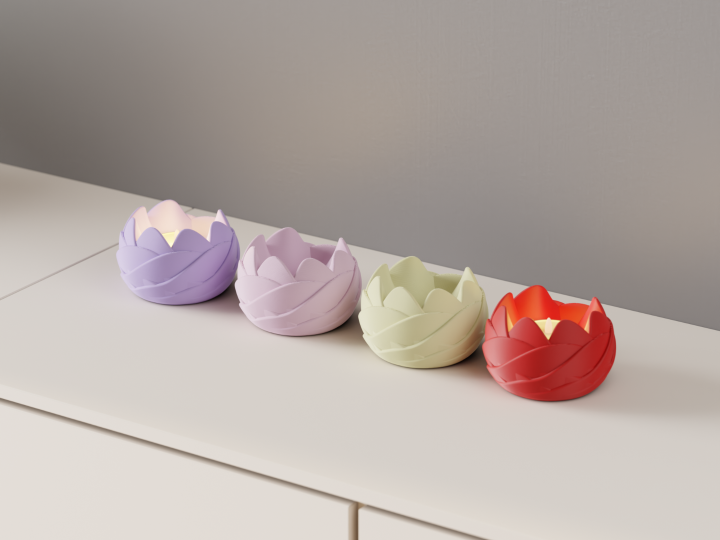 Rose inspired led tealights