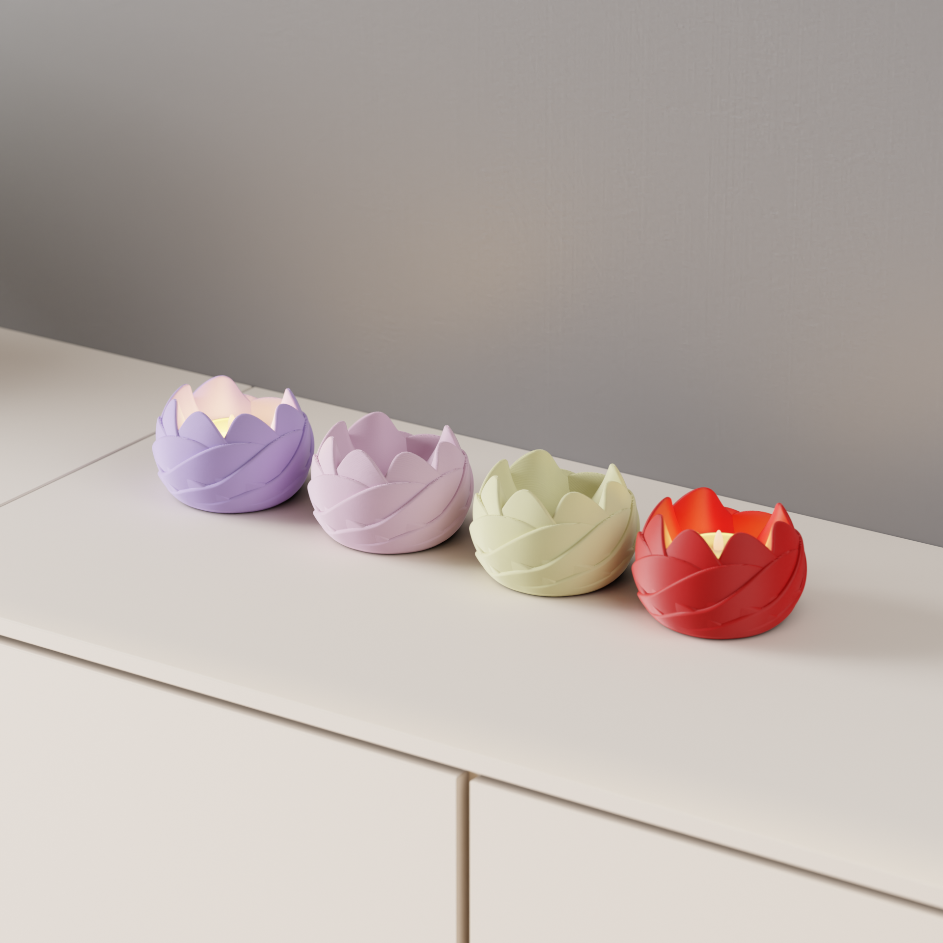 Rose inspired led tealights